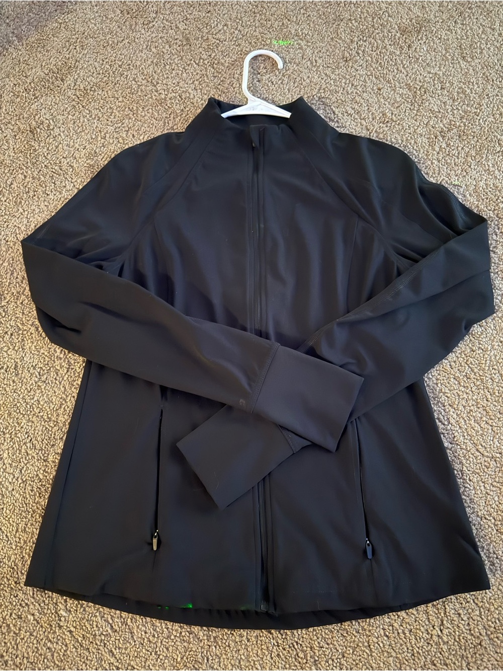 Women's Black Full-Zip Athletic Jacket